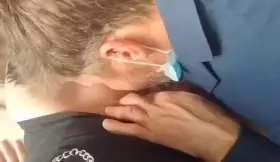 trying to stay quiet in the bookstore bathroom