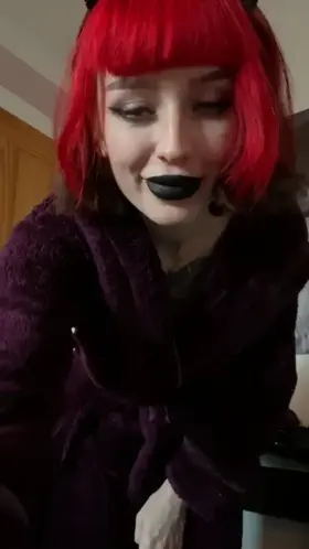 Nervous, first gif 👉👈 can a petite goth make you hard?