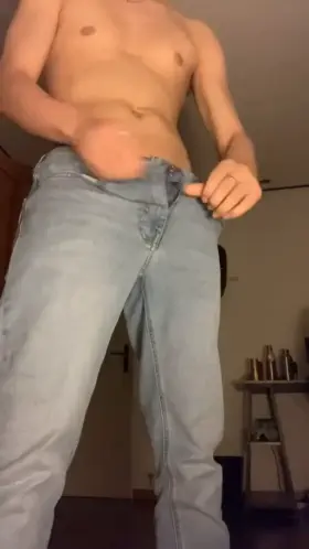 Undressing and stroking