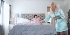 London River - Busty Blonde Milf London River Fucks Her Horny Stepson While Dad Is Away!