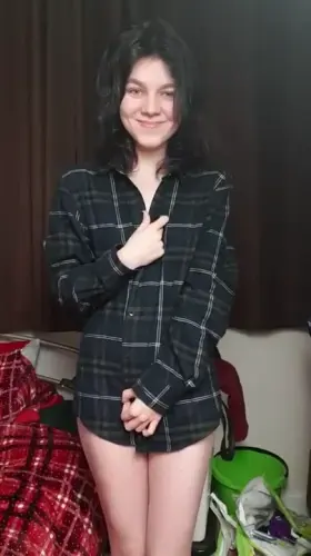 Do you think I look better in your shirt or out of it?