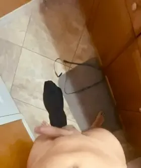 Showing off my cock with precum