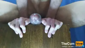Emptying my balls and wasting all this cum