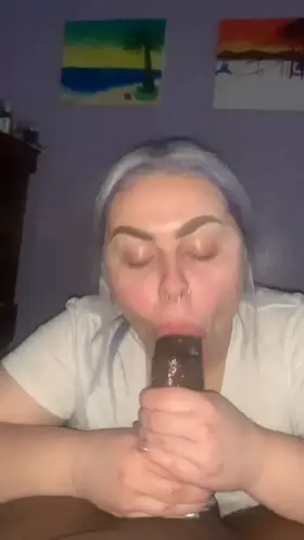 Slut sucks a good cock [OC]