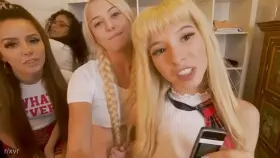 Four College Girls in The Dressing Room