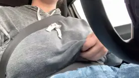 (reveal) flashing in the car on the way home 😇