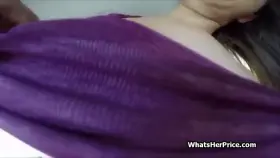 Stranded big tit rides cock on front seat