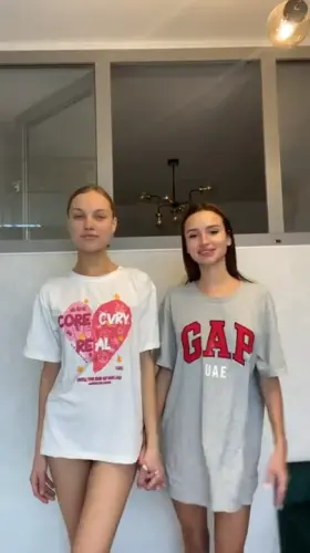 Taking off our clothes to convince you to breed us, I hope you don't mind