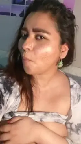 This smile brought to you by the thought of your tongue on my nips