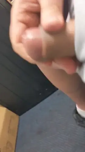 Got to work and had so many kind, sexy comments and messages, I just had to shoot a load right away!