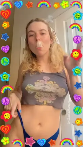 Smoke me out & I’ll show you my tits