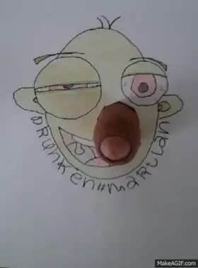 Oh shit, this alien abused drugs and alcohol, his eyes are smashed and his noses are going to explode in our face 🤢👽🌌🌌🌌