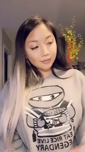 Busty Asian chick!