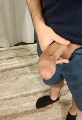 Stroking my thick cock up late on Sunday night