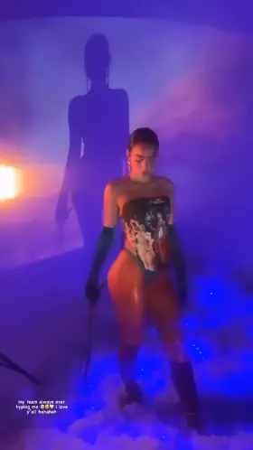 Beautiful twirl in a photoshoot