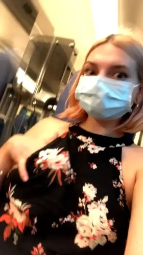 I wonder if the other people on the train saw me