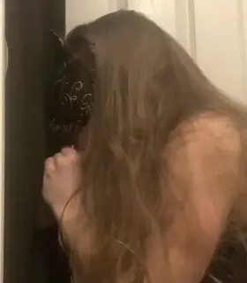 My 32 year old hot wife sucks her first cock at the gloryhole I made her