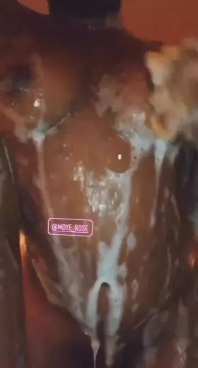 Ebony Exhibitionist Pornstar Shower Tit Worship Tits Topless Wet Wet and Messy Porn GIF by moyerose777