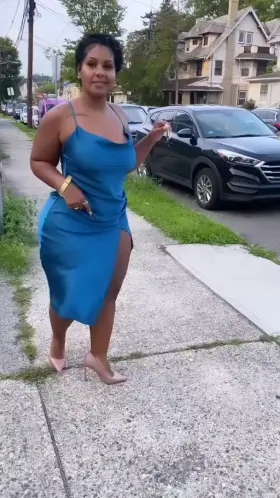 Blue dress thick
