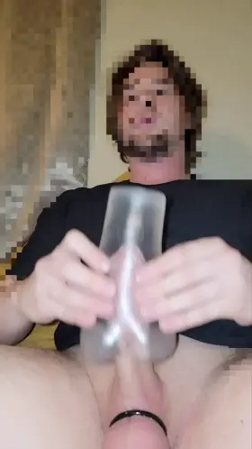 Hard throbbing and huge creampie