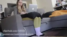 My boyfriend is my human footstool lol. Figured I'd share a piece of our Femdom FLR with you all :)