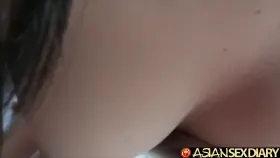 Asian Sex Diary - Big white cock has threesome with young Filipinas