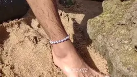 Close ups of my hairy body at the beach!