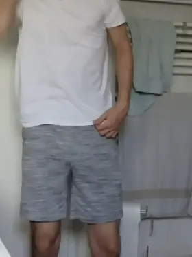 Stripping down to my soft cock