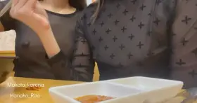 Dinner with my friend outfit see-through without bra 😎