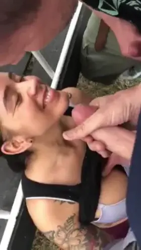 Cum-kissing but it's not his cum...