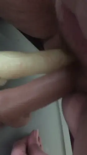 I fucked my tight pussy with two dildos 😈