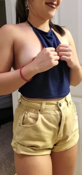 My lil titties say good morning