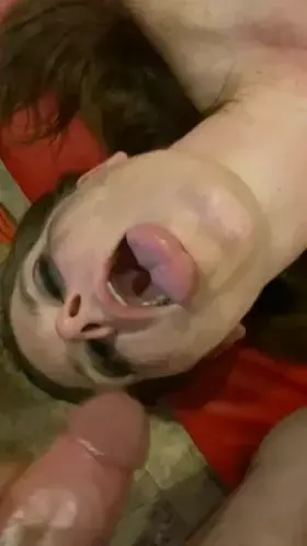 A Face Painting Of Black Eyeliner And Cum