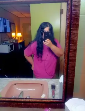 Mommy in baggy shirt before bed and feeling goofy