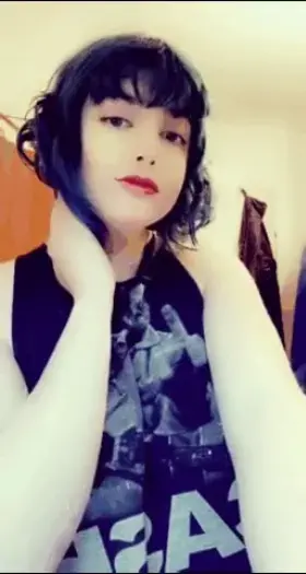 Alt Goth Babe Titty Drop
