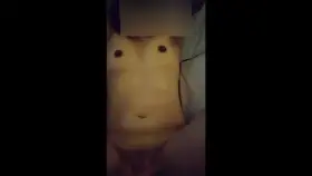 Huge body cumshot over Indian wife... cum went everywhere