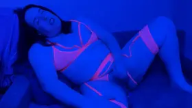 Slut rides cosmic dildo in bliss