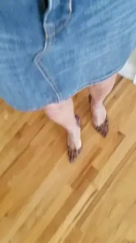 Some leg and a quick upskirt, pretty mild!