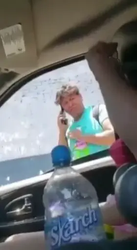 She let's a stranger touch her