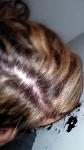 Found this big cock in the gloryhole, sucked him then invited him to my booth for cuck to watch him fuck me! (36f)