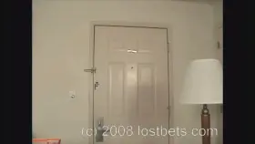 Ashley greets the pizza guy