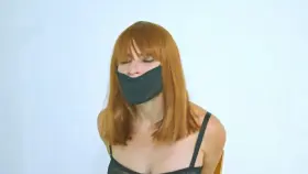 Masha reads me the riot act from underneath her tape gag (sound on for gag talk)