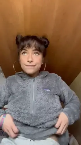 Quick titty drop while camping