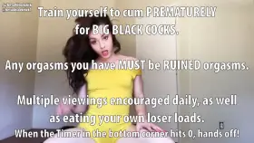 PREMATURE BETA TRAINER - SEASON 2 EPISODE 1! Train yourself to cum PREMATURELY for BIG BLACK COCKS!