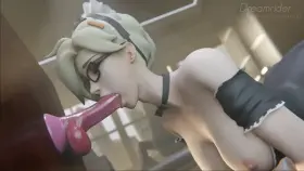 Mercy sucking a dildo (Sound Update) (Dreamrider) [Overwatch]