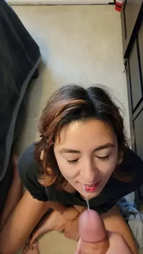 I'm the happiest when getting covered in cum. Now I just need a second load