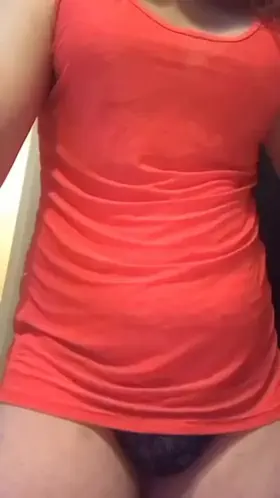 Pulling my tits out