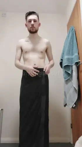 Towel reveal? Check. Flaccid to erect? Check.