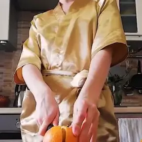 Hot Blonde Orgasms In The Kitchen