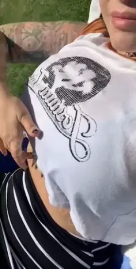 Chilling out in my hammock so I had to get my tits out!